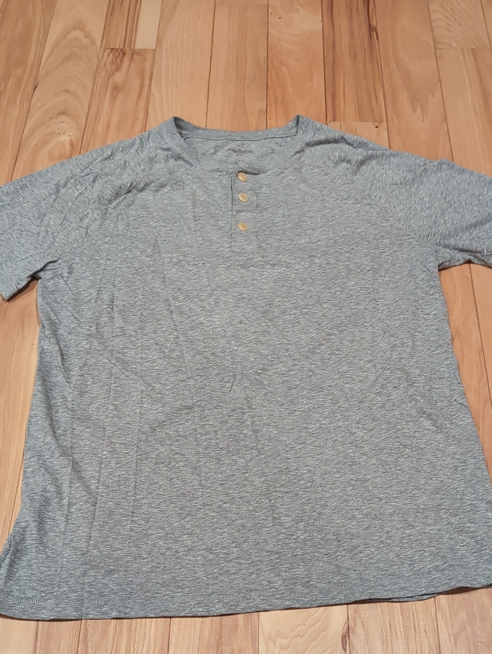 Men's Heather Grey Short-Sleeve Henley Shirt